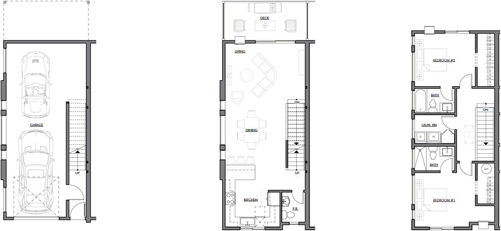 Type I Townhome Floorplan